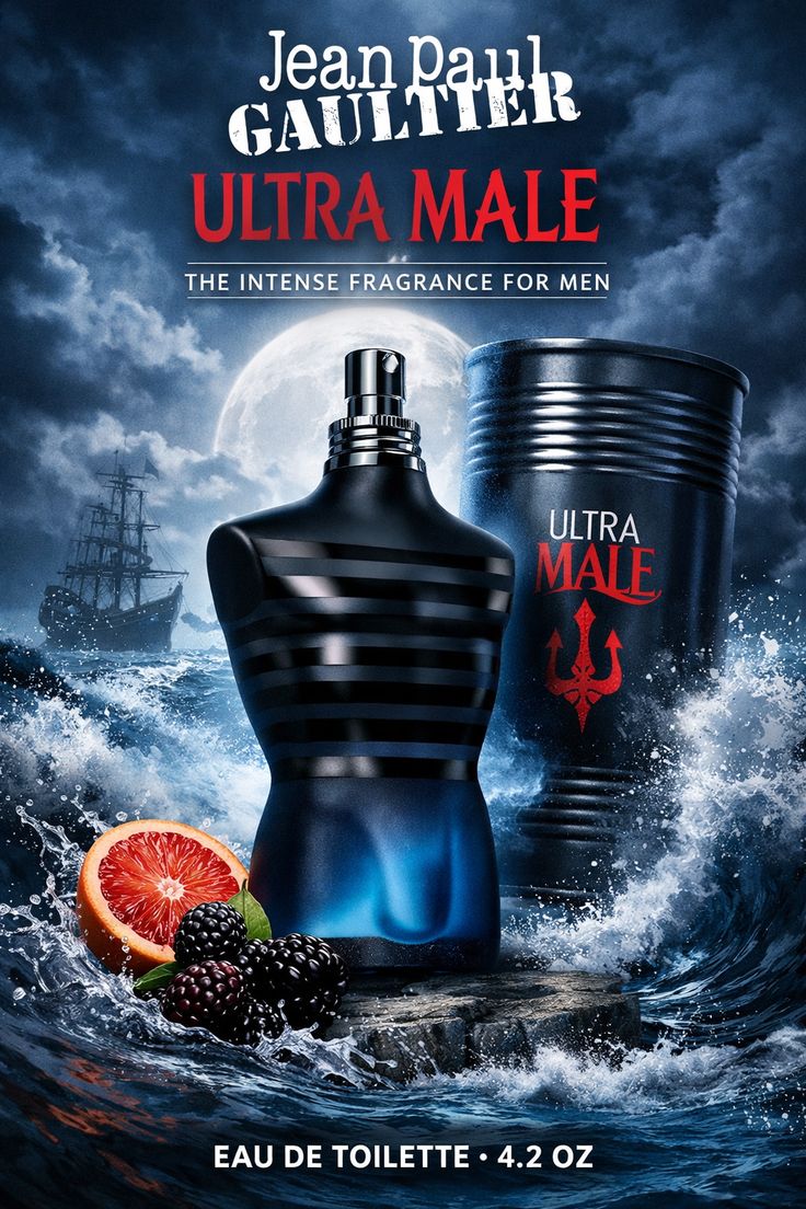 Bottle of Jean Paul Gaultier Ultra Male Eau de Toilette 125ml