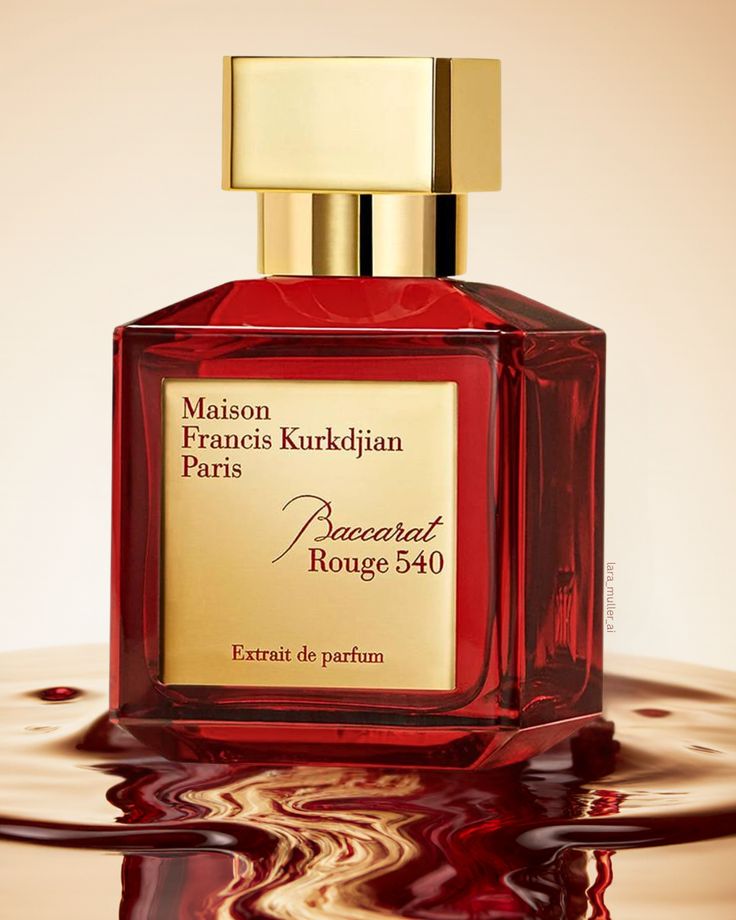Front view of Baccarat Rouge 540 Eau de Parfum packaging, showcasing the fragrance's elegant design.