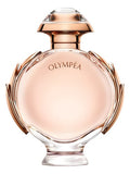 Perfume bottle labeled 'Olympea' on a white background