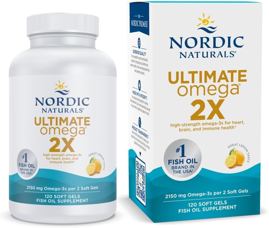 Nordic Naturals Ultimate Omega 2X, 2150mg 120 Softgels, Lemon