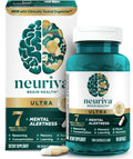 NEURIVA Ultra Decaffeinated Clinically Tested Nootropic Brain Supplement for Mental Alertness, Memory, Focus