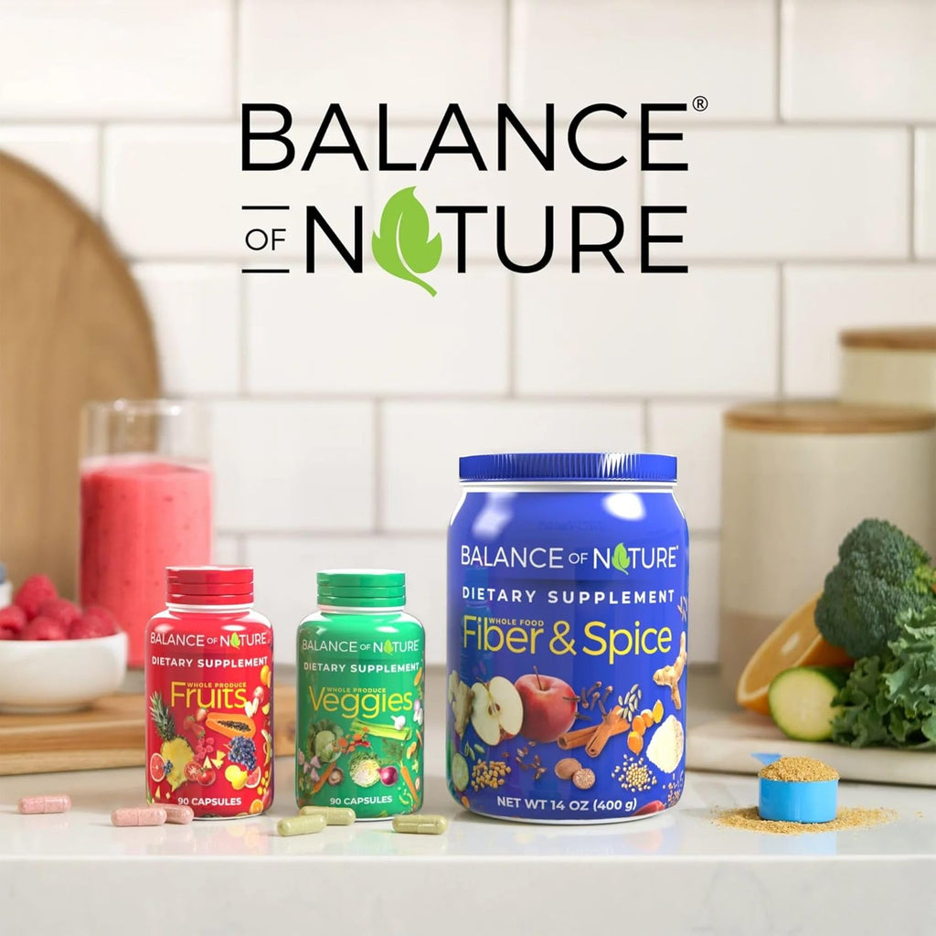 Balance of Nature Fruits & Veggies Capsules – Whole Food Dietary Supplement for Energy, Digestion & Immune Support (90 Count)