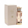 Perfume bottle and packaging with 'TERIAQ' branding on a white background