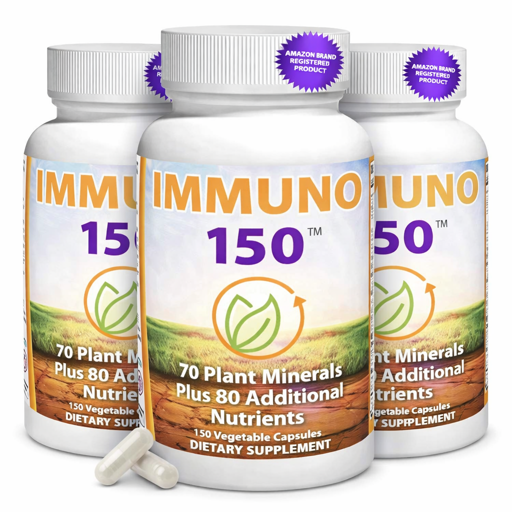 IMMUNO 150 (3 Pack) – Immune Support | 150 Capsules | Plant-Based Nutrients Supplement