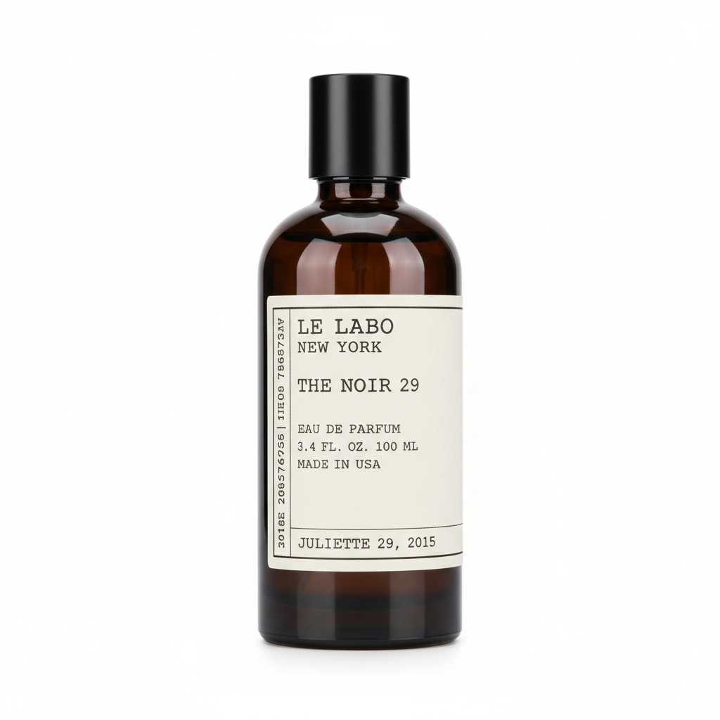 Le Labo The Noir 29 3.4 oz Eau de Parfum spray bottle on white background