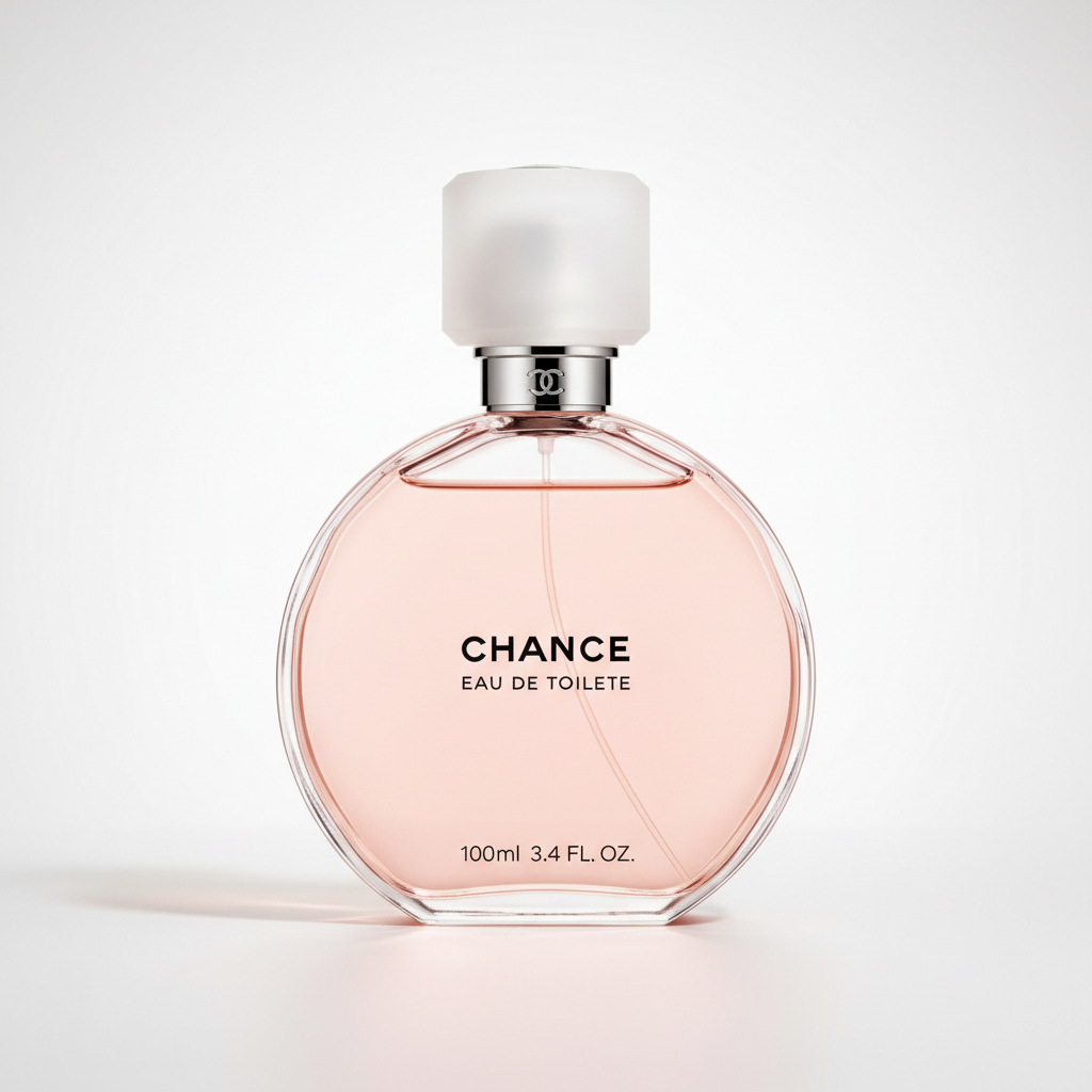 Chanel Chance Women's Eau de Toilette 3.4oz bottle on white background