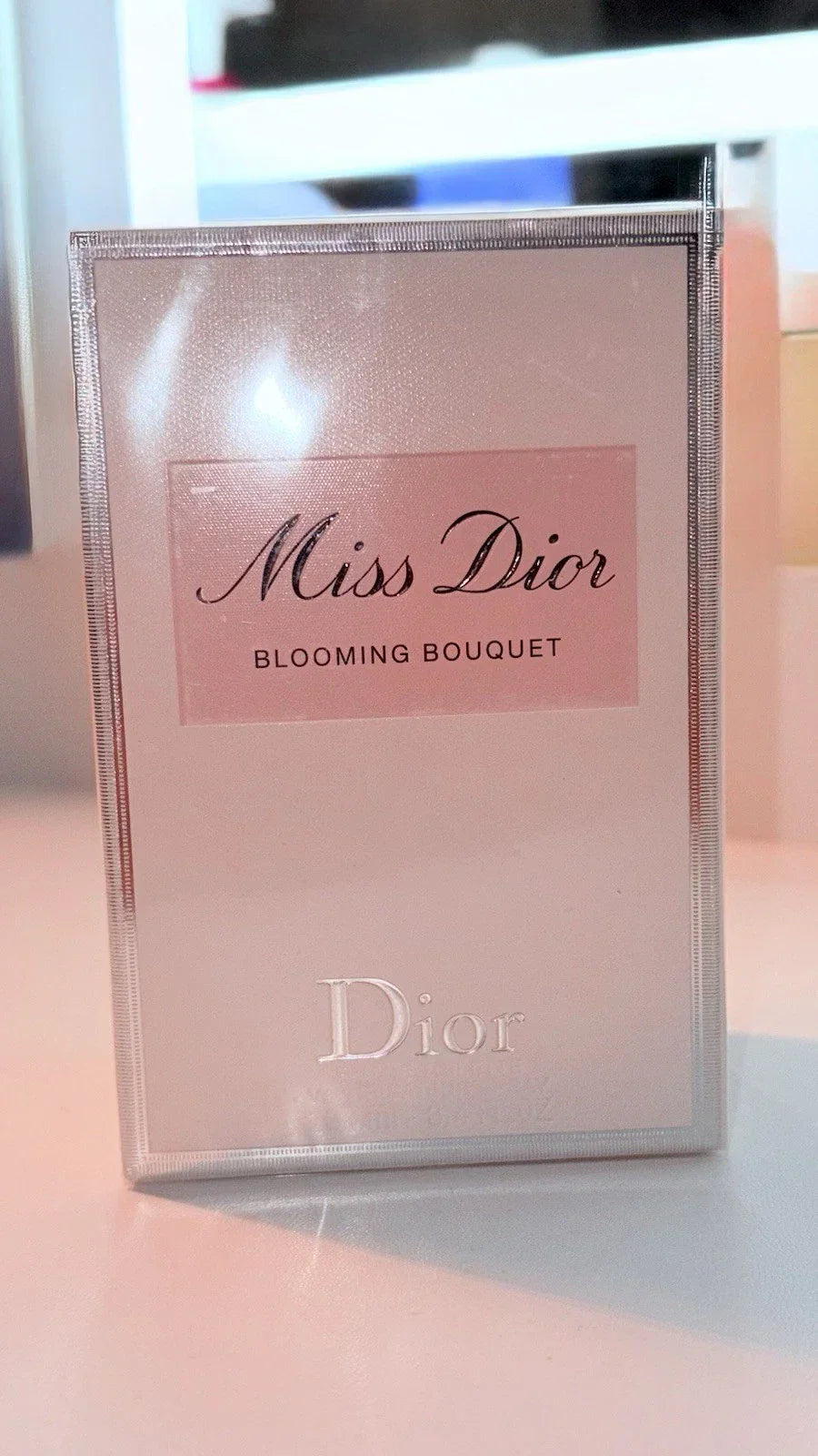 Front view of Miss Dior Blooming Bouquet Eau de Toilette Spray 3.4 oz fragrance bottle
