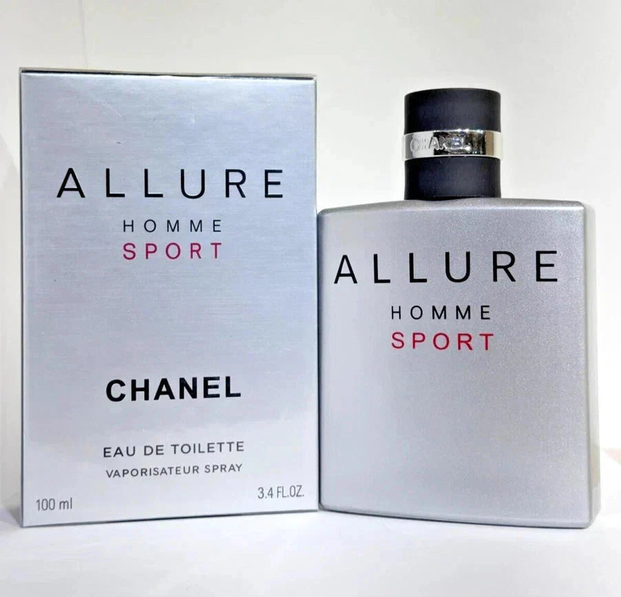 Chanel Allure Homme Sport EDT 100ml men's fragrance spray, elegant and sporty scent for men.