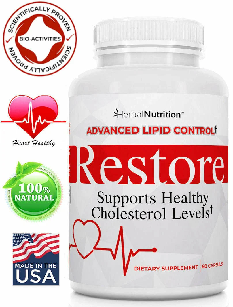 Restore Cholesterol Lowering Supplement Multi-Ingredients with Red Yeast Rice
