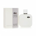 Lacoste L.12.12 Blanc perfume bottle and packaging on a white background