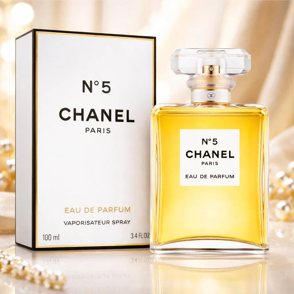 Chanel N°5 Eau De Parfum Luxury Fragrance 100ml, elegant perfume bottle