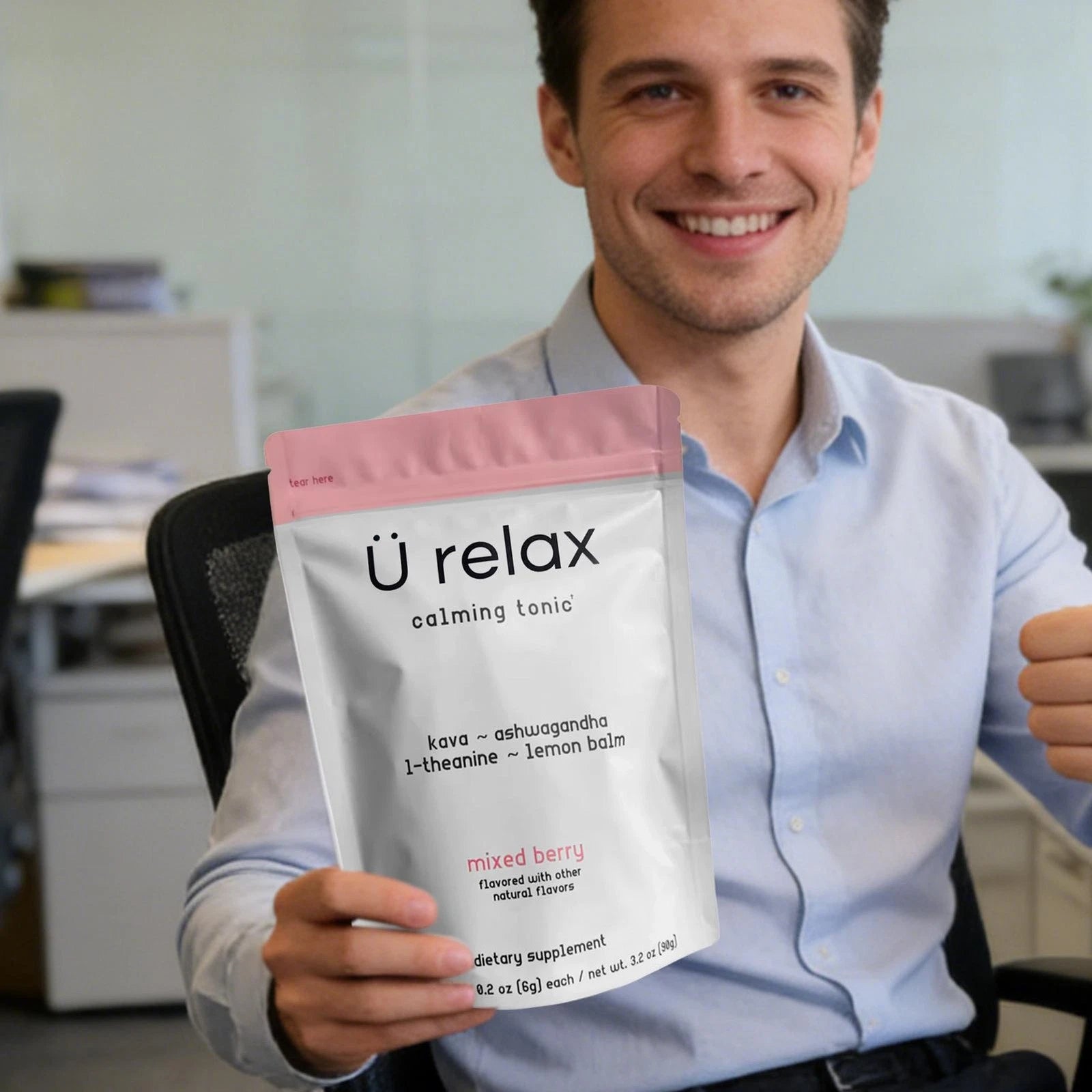 Ü Relax Calming Tonic (3 Packs) – Mixed Berry Stress Relief Supplement